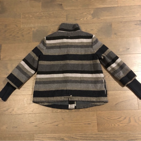 PrAna Women’s Wool Blend Lily Striped Jacket. Sz Medium Coal. Gently Worn - Picture 8 of 16